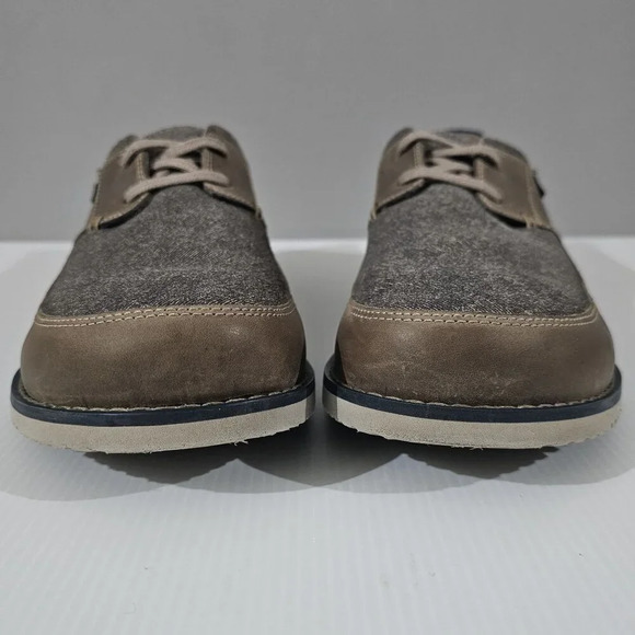 Ahnu Parkside Casual Oxford Shoe Mens 11.5 Brown Gray Blue Suede Canvas Lace Up main image 11
